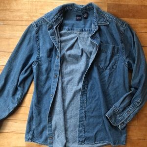 Vintage! Oversized Jean Button Up